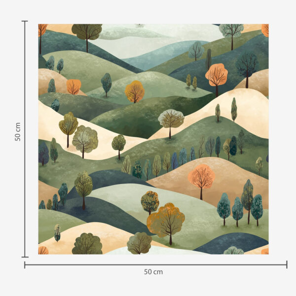 Wall Murals Funny hills with trees a00091 Wall Murals Funny hills with trees a00091