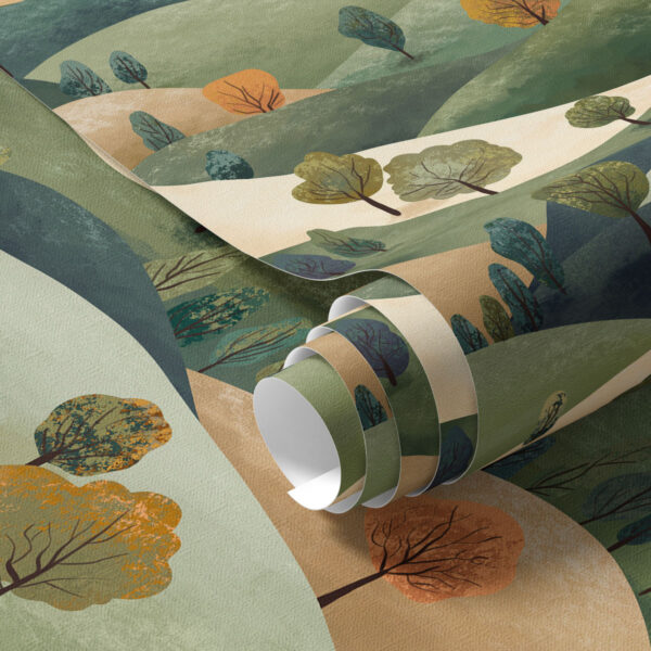 Wall Murals Funny hills with trees a00091 Wall Murals Funny hills with trees a00091