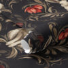 Wall Murals Hare and red flowers on a dark background a00102