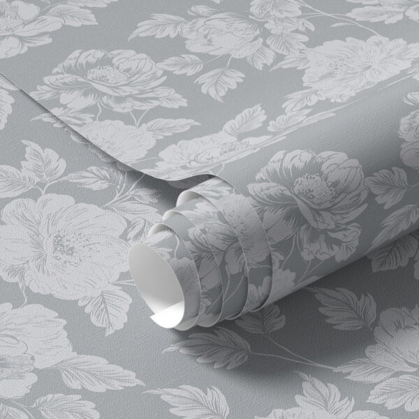 Wall Murals Light flowers on grey background a00129v1 Wall Murals Light flowers on grey background a00129v1