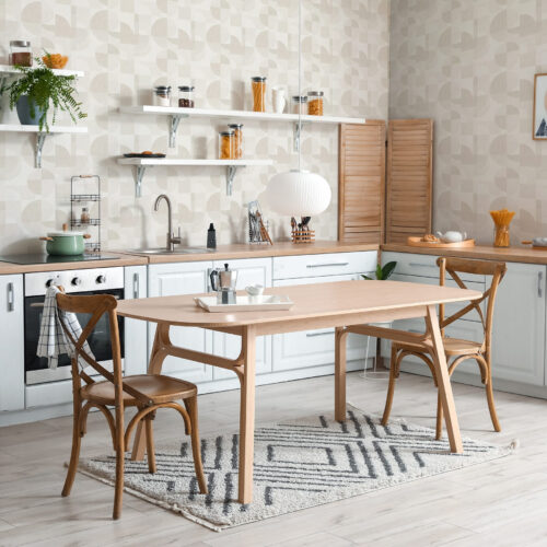 Wall Murals Minimalistic geometry in light cream palette a00189