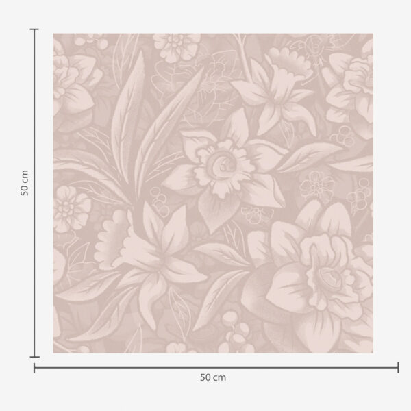 Wall Murals Monochrome floral design with daffodils on a cream background a00294