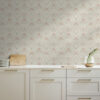 Wall Murals Morris style: peonies and grasses in soft beige-greens a00581