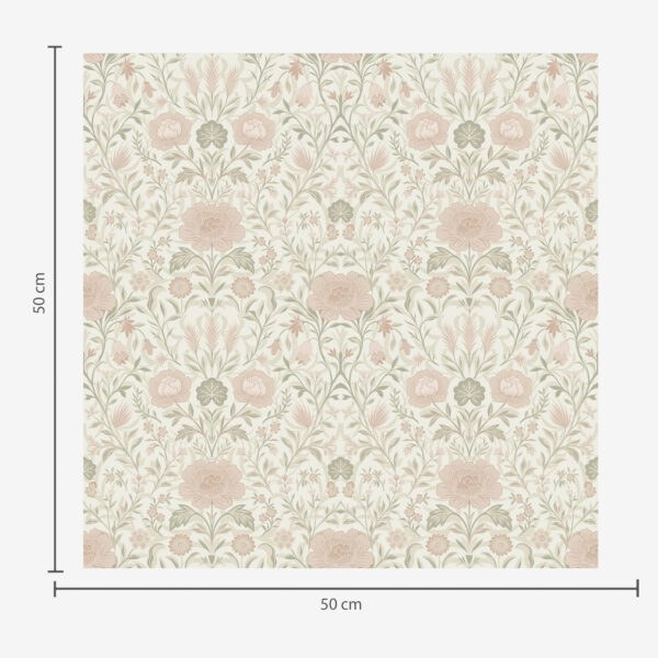 Wall Murals Morris style: peonies and grasses in soft beige-greens a00581 Wall Murals Morris style: peonies and grasses in soft beige-greens a00581