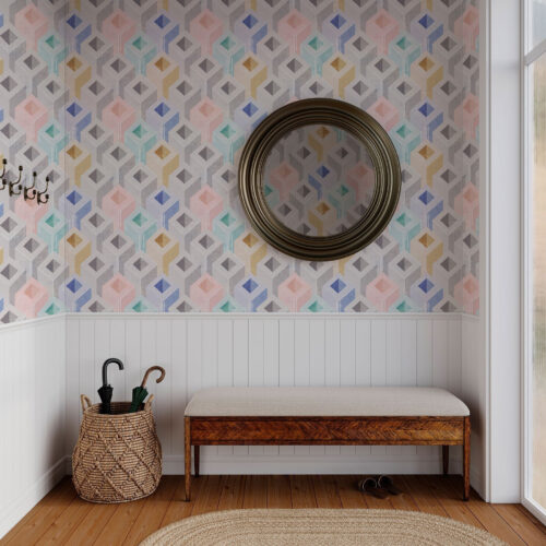 Wall Murals Multicolored parallelepipeds a00008
