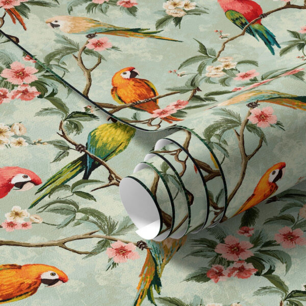 Wall Murals Multicolored parrots on branches a00088 Wall Murals Multicolored parrots on branches a00088