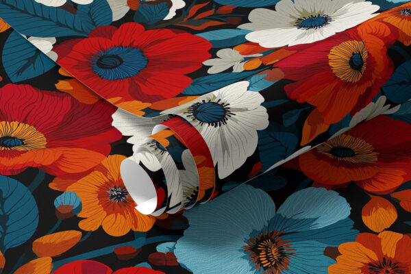 Wall Murals Multicoloured flowers a00542 Wall Murals Multicoloured flowers a00542