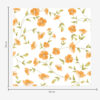 Wall Murals Orange flowers on white background a00015