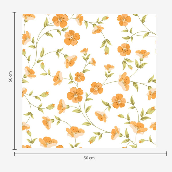Wall Murals Orange flowers on white background a00015 Wall Murals Orange flowers on white background a00015