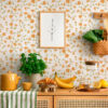 Wall Murals Orange flowers on white background a00015