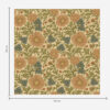 Wall Murals Orange flowers with leaves in Art Nouveau style a00409