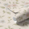 Wall Murals Pastel meadow flowers on a cream background a00596