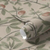 Wall Murals Peaches on branches with green leaves on beige background a00429