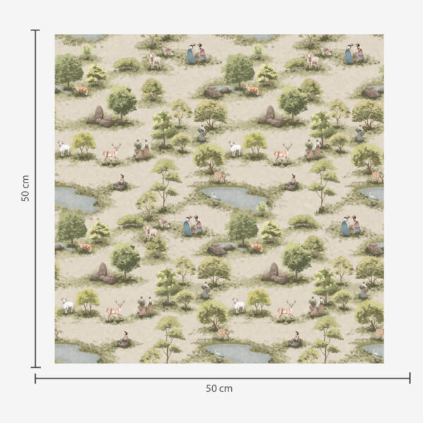 Wall Murals People and animals by the lake a00085 Wall Murals People and animals by the lake a00085