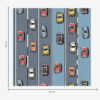 Wall Murals Retro car on the road in the style of the 60s a00118v1