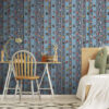 Wall Murals Retro car on the road in the style of the 60s a00118v1