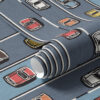 Wall Murals Retro car on the road in the style of the 60s a00118v1