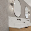 Wall Murals Retro pattern on a grey and beige background a00142