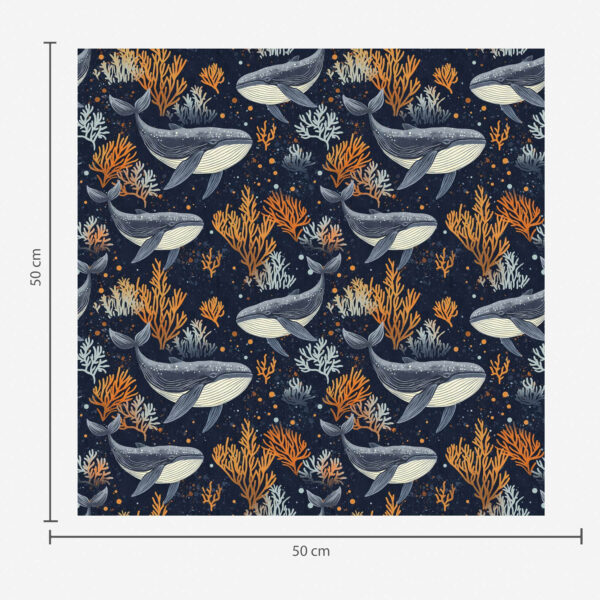 Wall Murals Sea whales and corals on a dark background a00116 Wall Murals Sea whales and corals on a dark background a00116