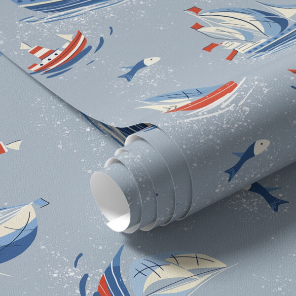 Wall Murals Ships on a blue background a00126 Wall Murals Ships on a blue background a00126