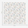 Wall Murals Small floral ornament in blue and coral tones a00347