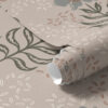 Wall Murals Stylized flowers and seeds on warm beige a00604