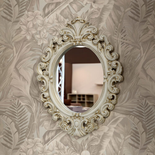 Wall Murals Tropical flowers and leaves in pastel colors a00024