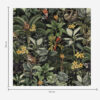 Wall Murals Tropical jungle with monkeys, birds and dense foliage a00191
