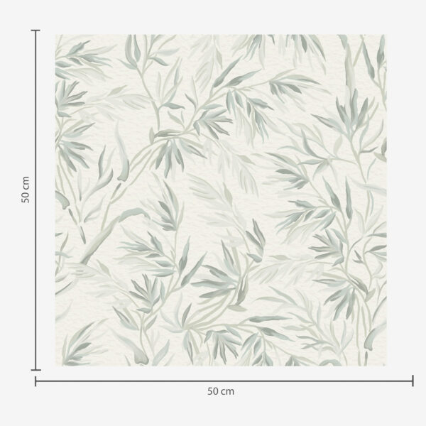 Wall Murals Watercolor leaves in cold shades, minimalist design a00225 Wall Murals Watercolor leaves in cold shades, minimalist design a00225