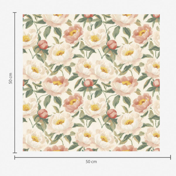 Wall Murals Watercolor peonies in light colors in retro style a00193 Wall Murals Watercolor peonies in light colors in retro style a00193