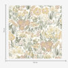 Wall Murals Watercolour wildflowers on a cream background a00154