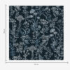 Wall Murals White and blue plants on a dark background a00029