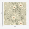 Wall Murals White flowers with wriggling leaves on light background a00001v1