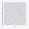 Wall Murals White rhombuses with pink center on blue background a00010v1