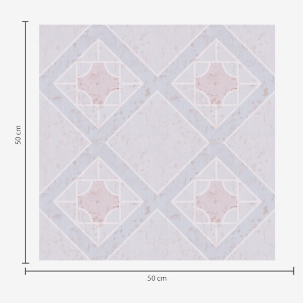 Wall Murals White rhombuses with pink center on blue background a00010v1 Wall Murals White rhombuses with pink center on blue background a00010v1